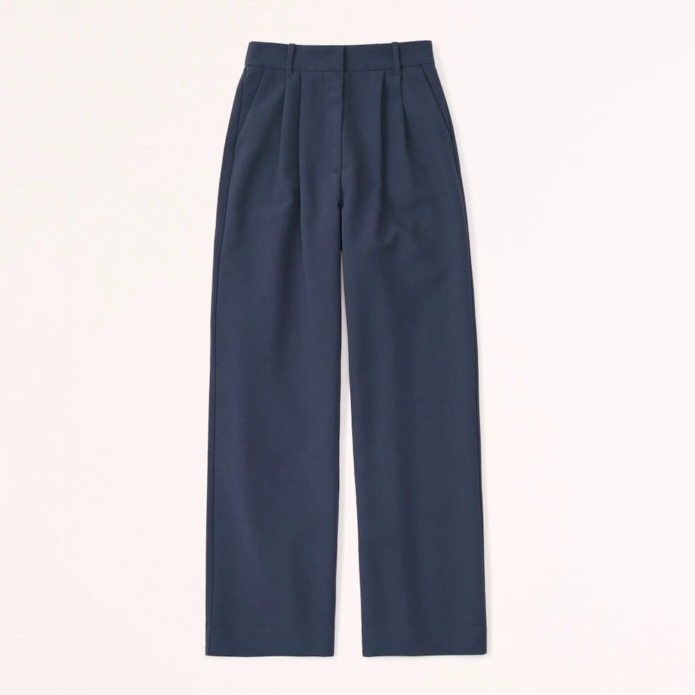 Abercrombie A&F Sloane Tailored Pant Navy MED LONG